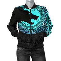 Viking Women's Bomber Jacket - Fenrir Norse Wolf RLT12 - Wonder Print Shop