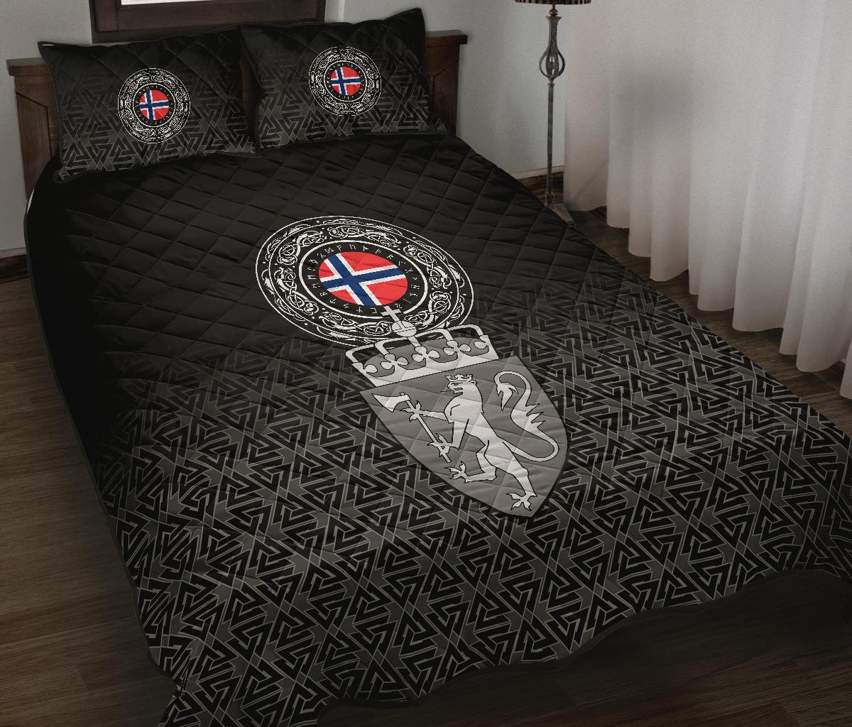 Viking Quilt Bed Set - Norway Coat Of Arms RLT12 - Wonder Print Shop