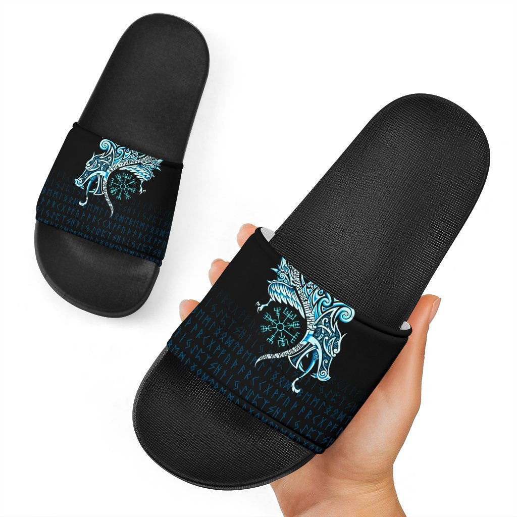 viking-slide-sandals-fenrir-raven-and-vegvisir-tattoo-cyan