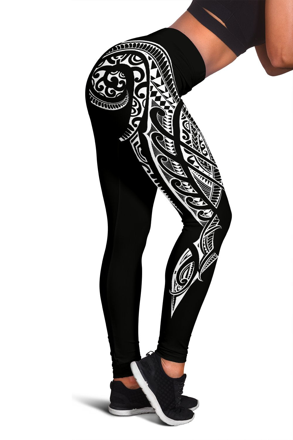cook-islands-state-tattoo-swirly-white-polynesian-womens-leggings