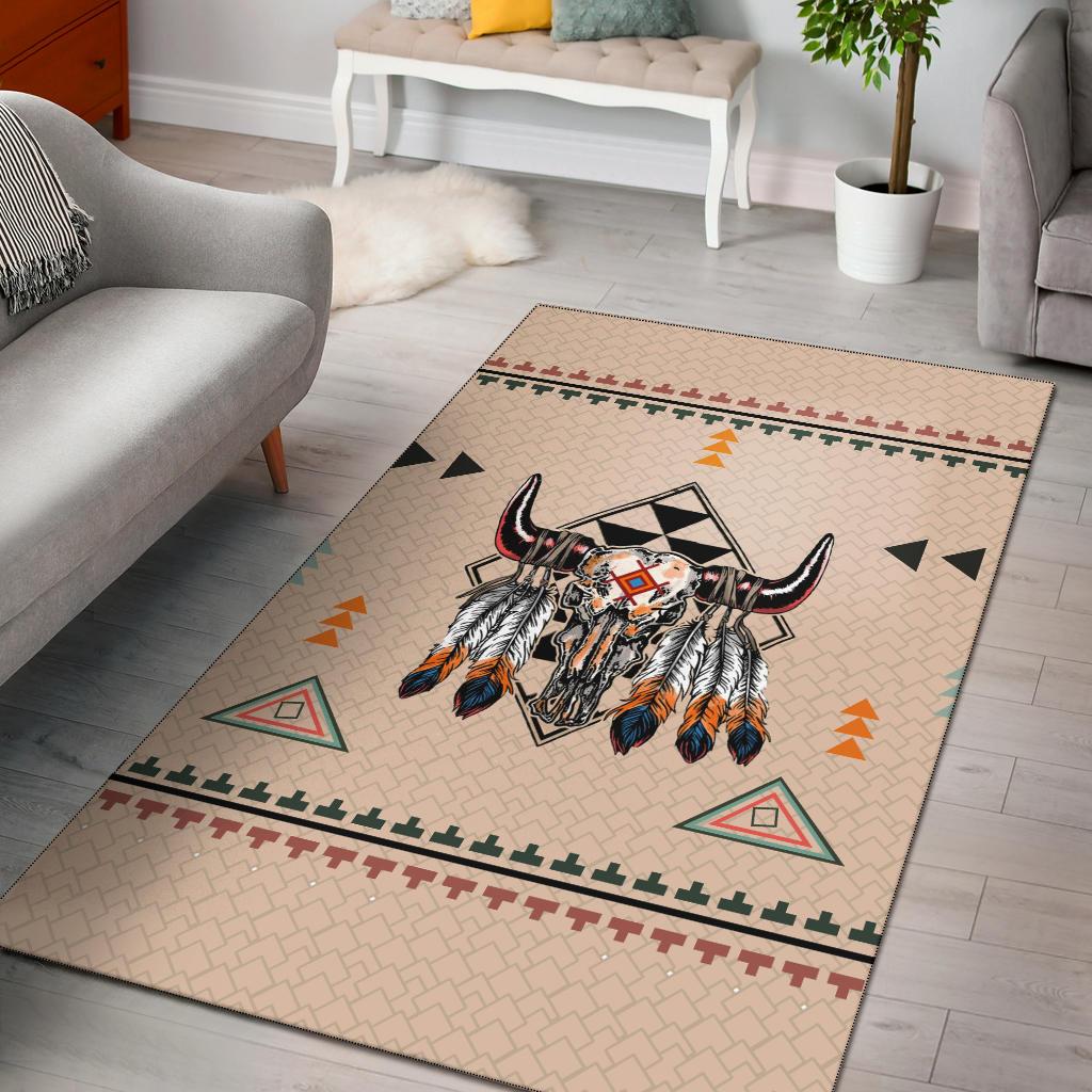 Native American Pride Bison Area Rug LT10 - Wonder Print Shop