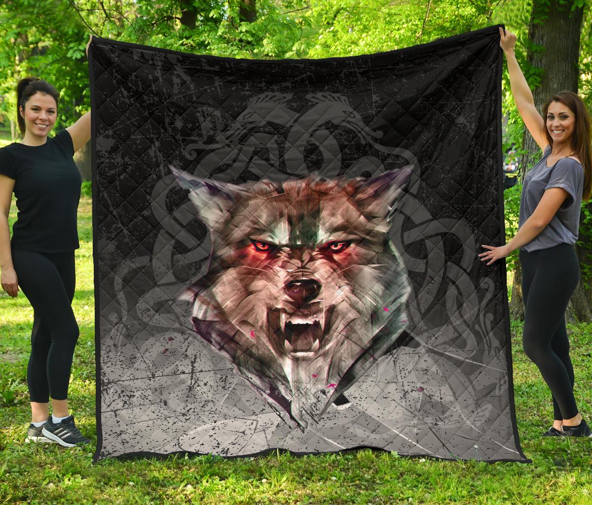 Viking Premium Quilt - Fenrir Norse Wolf RLT12 - Wonder Print Shop