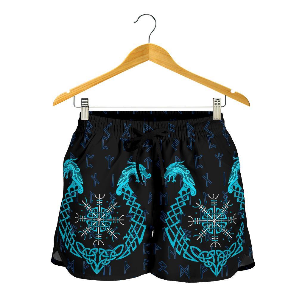 viking-womens-shorts-aegishjalmur-helm-of-awe-blue-edition
