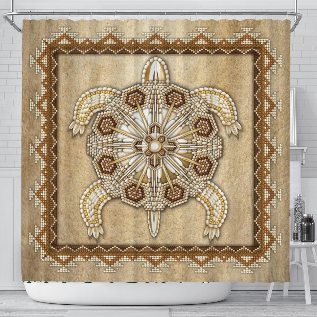 turble-totem-native-american-design-shower-curtain