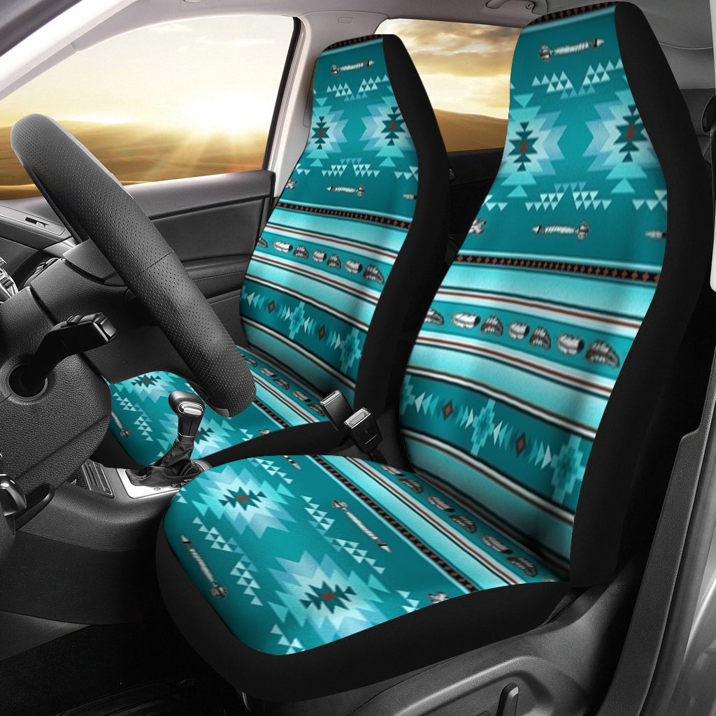 Blue Light Pattern Car Seat Cover LT10 - Wonder Print Shop
