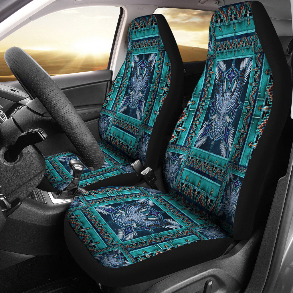 Blue Tribe Pattern Car Seat Cover LT10 - Wonder Print Shop
