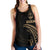 Guam Polynesian Women's Racerback Tank - Gold Tribal Wave - Wonder Print Shop