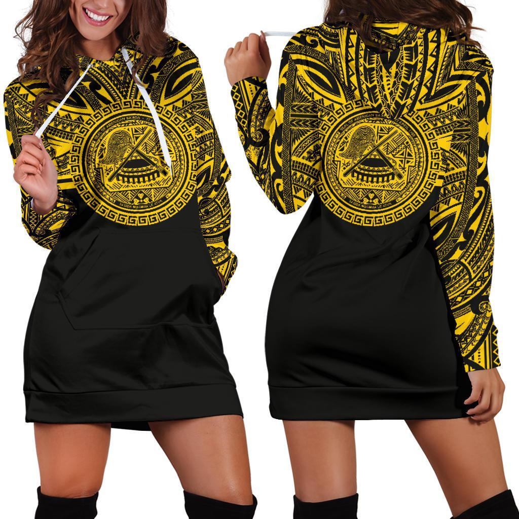 american-samoa-women-hoodie-dress-american-samoa-coat-of-arms-polynesian-gold-black