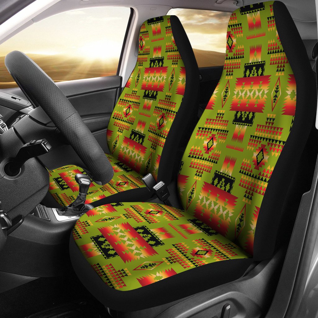 Olive Green Tribal Native American Car Seat Covers LT10 - Wonder Print Shop