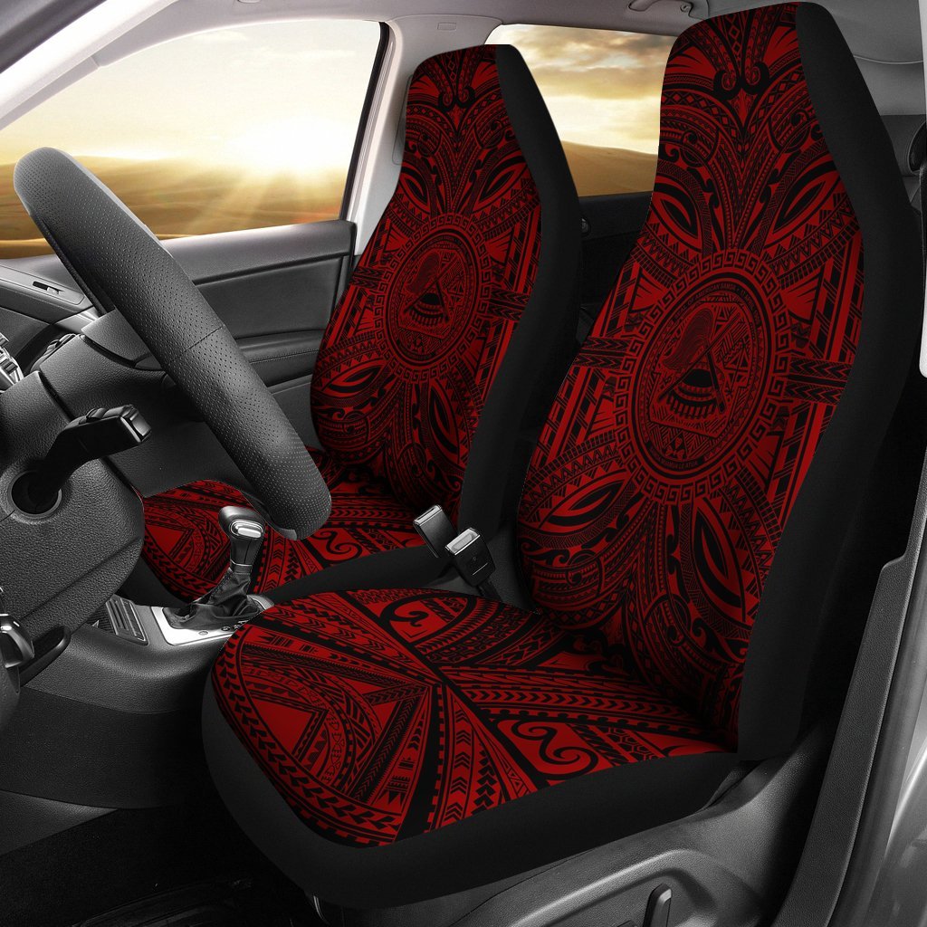 american-samoa-car-seat-cover-american-samoa-coat-of-arms-polynesian-red-black