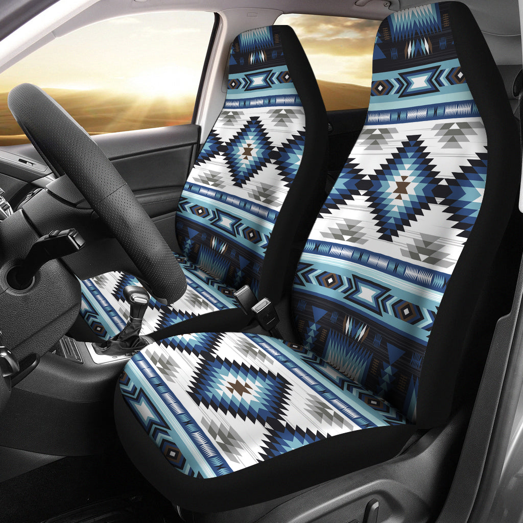 Blue Colors Pattern Car Seat Covers LT10 - Wonder Print Shop
