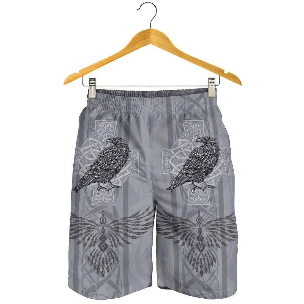 viking-all-over-print-mens-shorts-odins-celtic-raven-scandinavian-tattoo