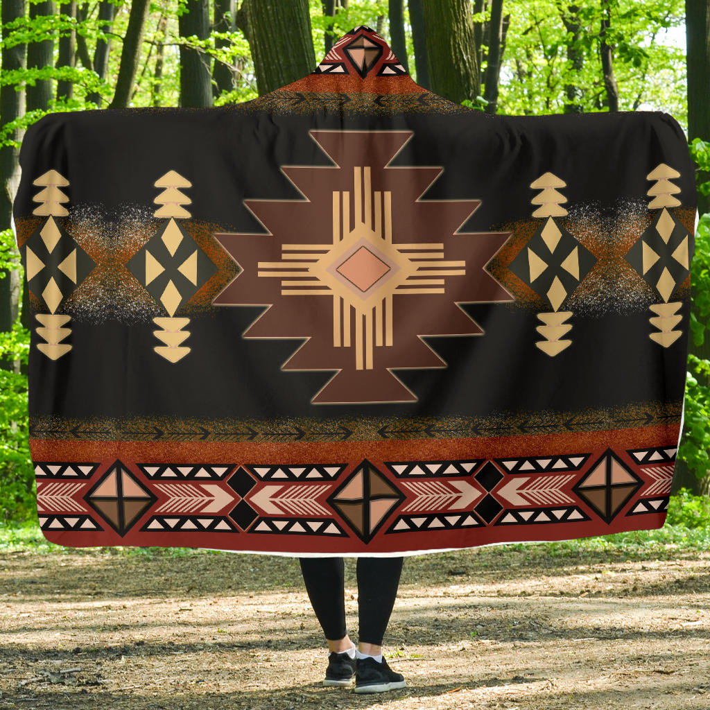 brown-geometric-native-american-hooded-blanket