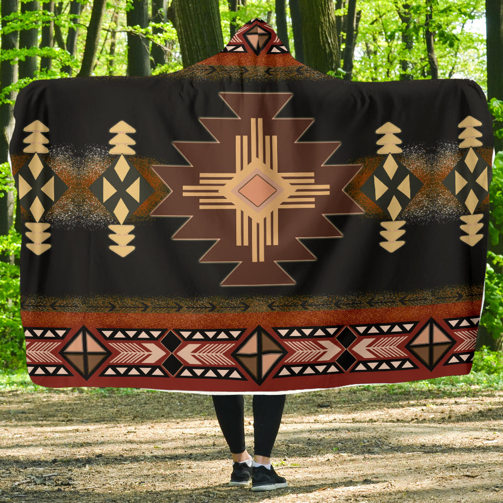 brown-geometric-native-american-hooded-blanket