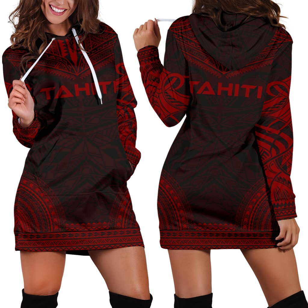 tahiti-womens-hoodie-dress-polynesian-red-chief