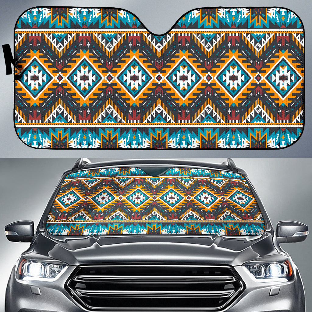 native-american-yellow-aztec-geometric-auto-sun-shades