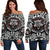 Viking Off Shoulder Sweater, Fenrir Wolf RLT12 - Wonder Print Shop