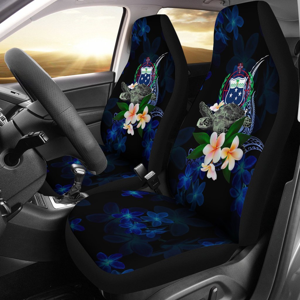 samoa-polynesian-car-seat-covers-turtle-with-plumeria-flowers