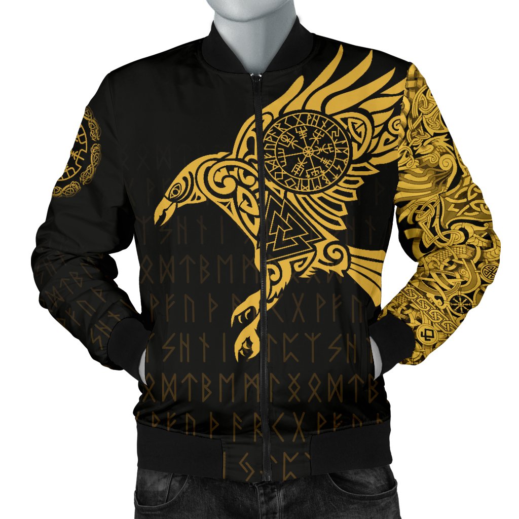 Viking Ravens Tattoo Men's Bomber Jacket RLT12 - Wonder Print Shop