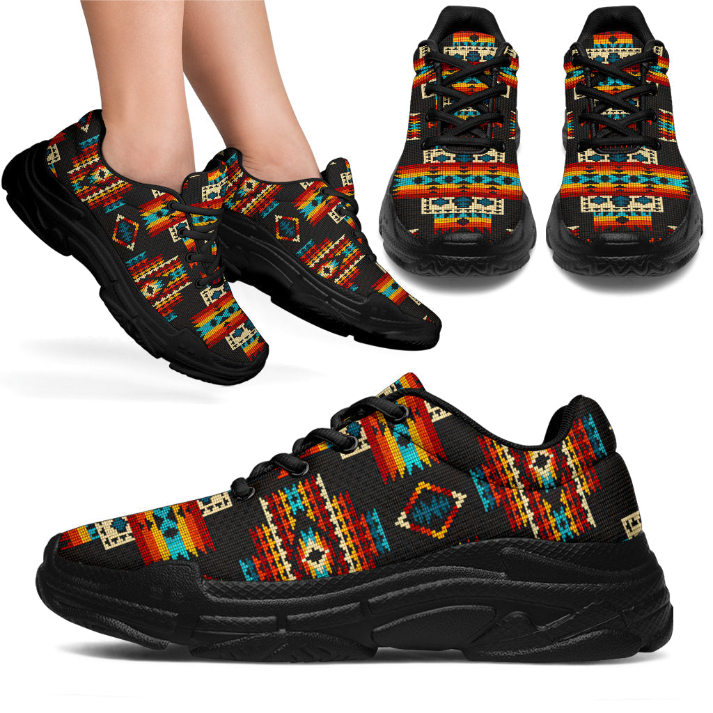 black-pattern-native-american-chunky-sneakers