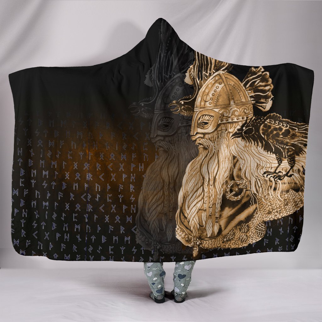 viking-hooded-blanket-odin-raven-viking-gold