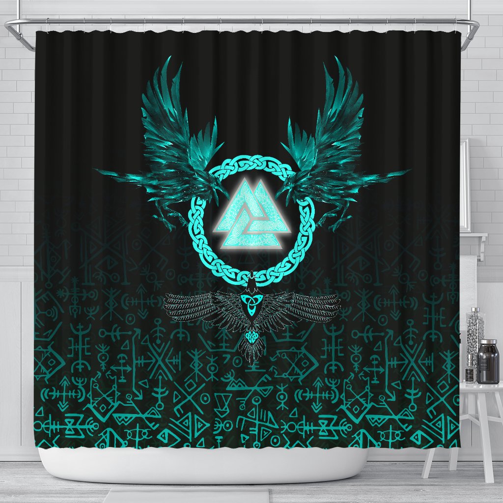 viking-shower-curtain-three-raven-and-valknut-cyan