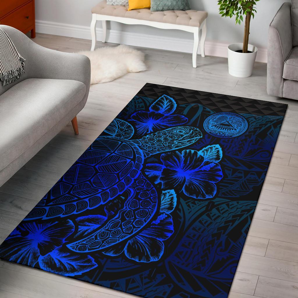 american-samoa-area-rugs-turtle-hibiscus-blue