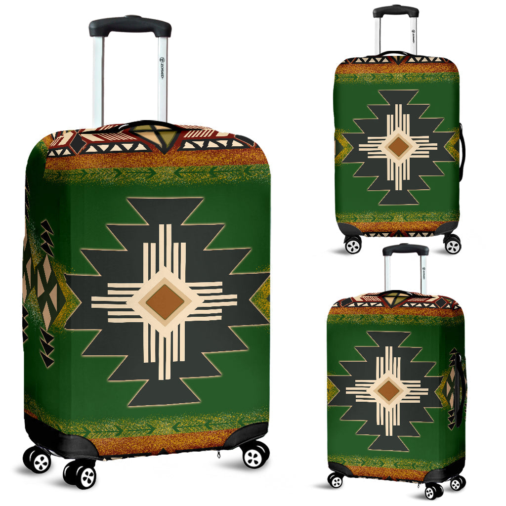 Southwest Green Symbol Native American Luggage Covers LT10 - Wonder Print Shop