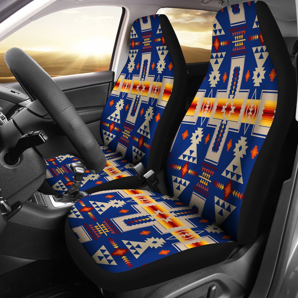 Navy Tribe Design Native American Car Seat Covers LT10 - Wonder Print Shop