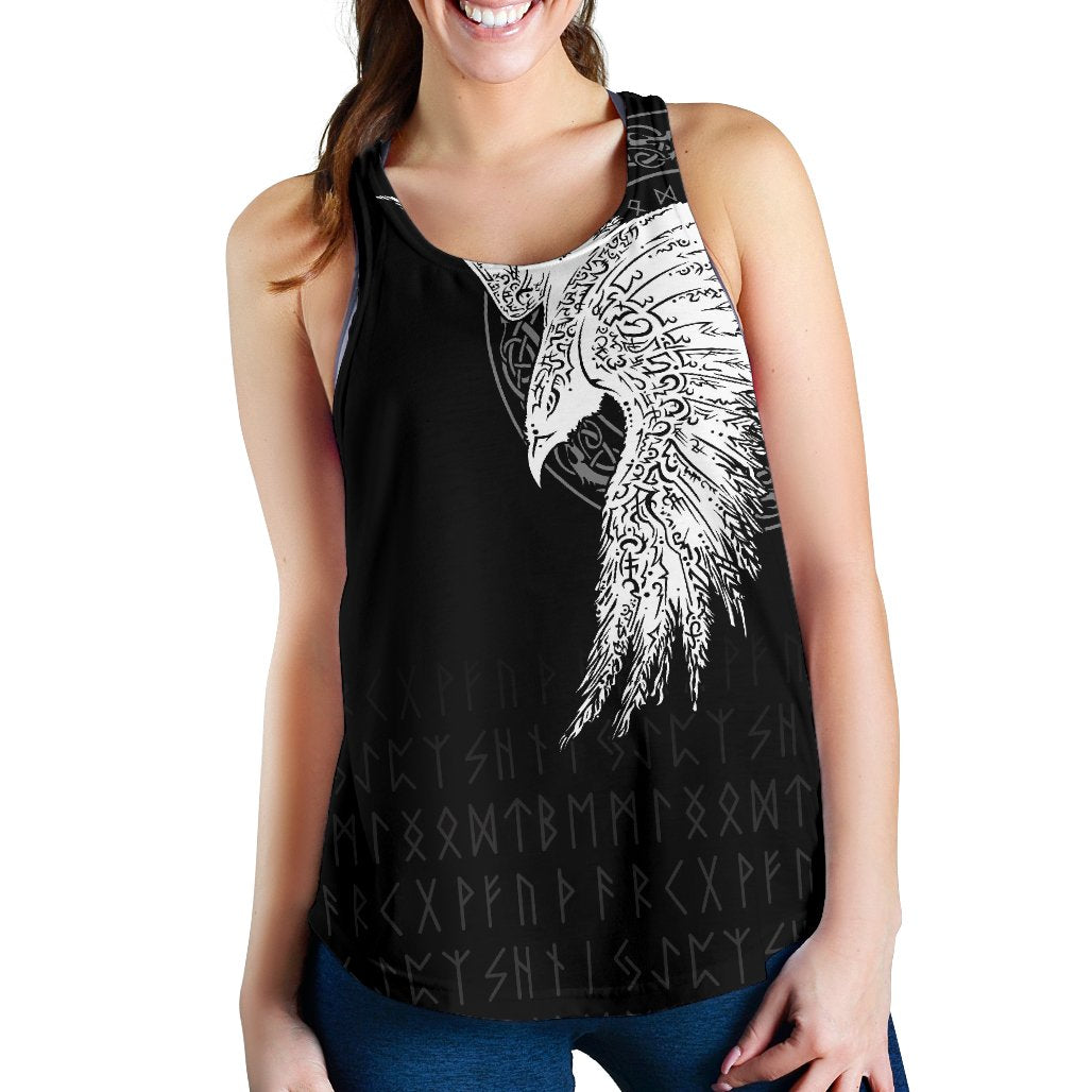 Viking Women's Racerback Tank Mystical Raven Tattoo Special RLT12 - Wonder Print Shop