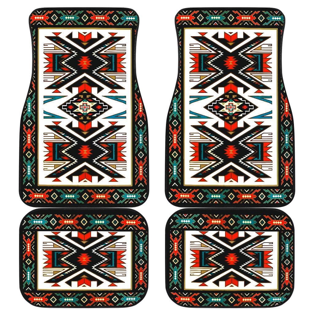Tribal Colorful Design Native American Front and Back Car Mats (Set Of 4) LT10 - Wonder Print Shop