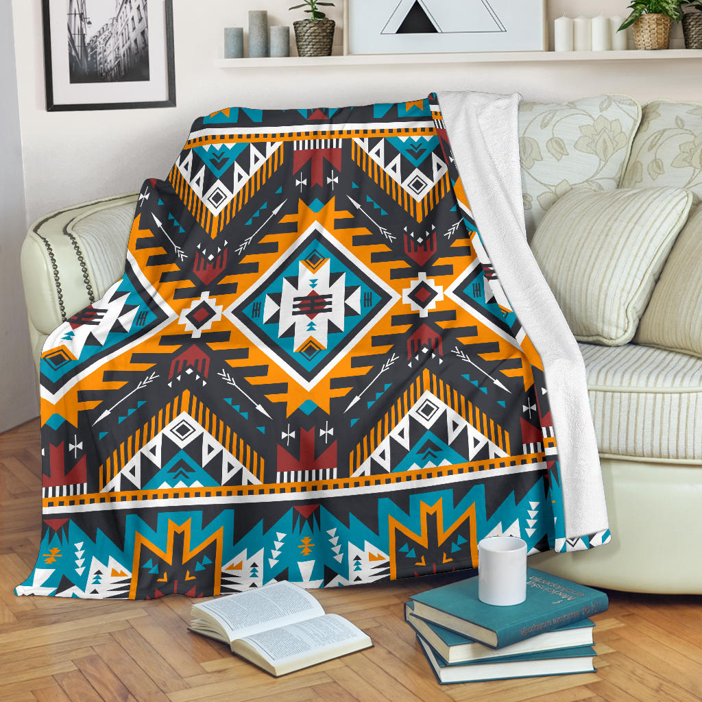 yellow-aztec-geometric-blanket