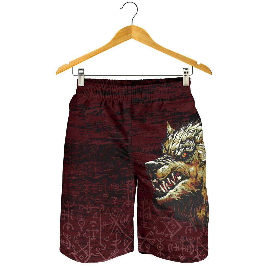 viking-all-over-print-mens-shorts-fenrir-on-the-blood-moon-background