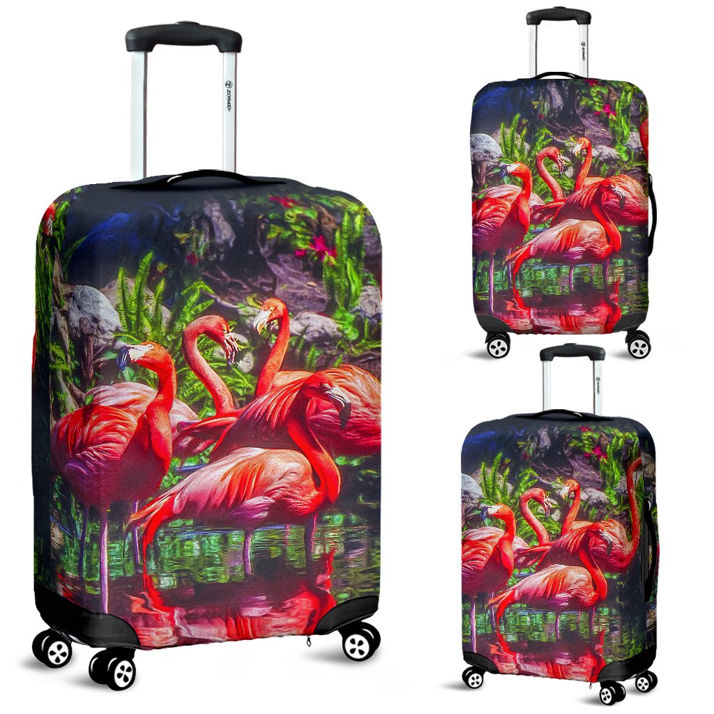 The Bahamas Luggage Covers Flamingo - Wonder Print Shop