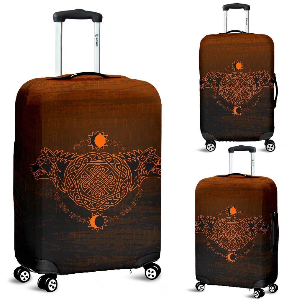 Viking Luggage Covers, Skoll and Hati Orange RLT12 - Wonder Print Shop