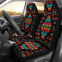 Black Native Tribes Pattern Native American Car Seat Covers LT10 - Wonder Print Shop