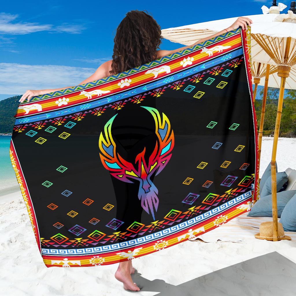 Phoenix Rising Native American Design Sarongs LT10 - Wonder Print Shop
