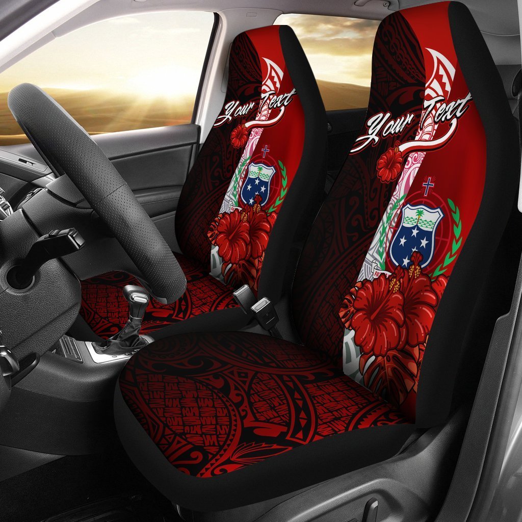samoa-polynesian-custom-personalised-car-seat-covers-coat-of-arm-with-hibiscus