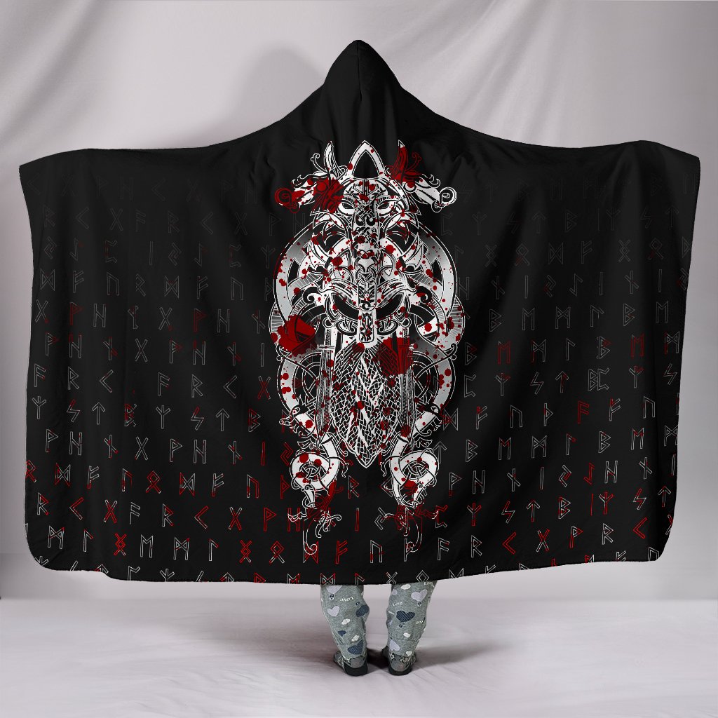 viking-tyr-tattoo-blood-hooded-blanket