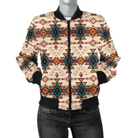 Retro Color Tribal Women's Bomber Jacket LT10 - Wonder Print Shop
