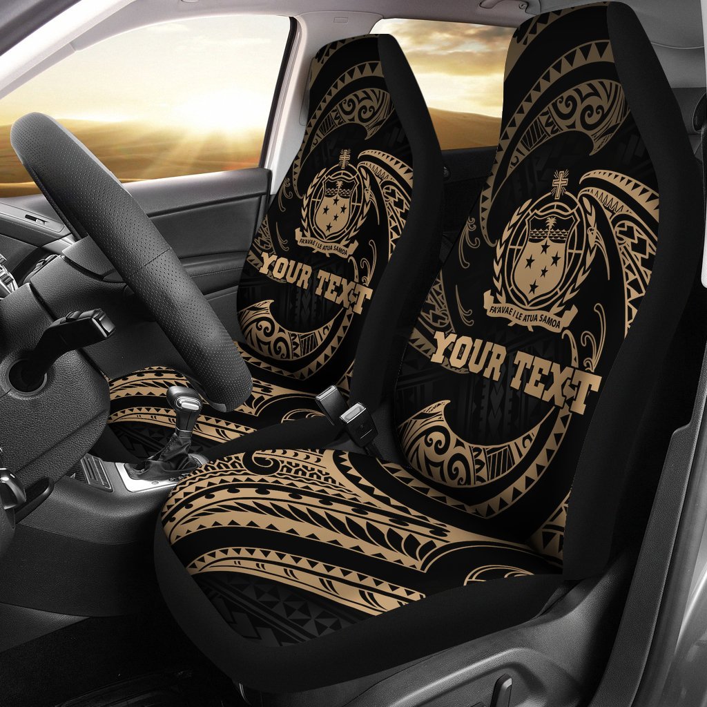 samoa-polynesian-custom-personalised-car-seat-covers-gold-tribal-wave