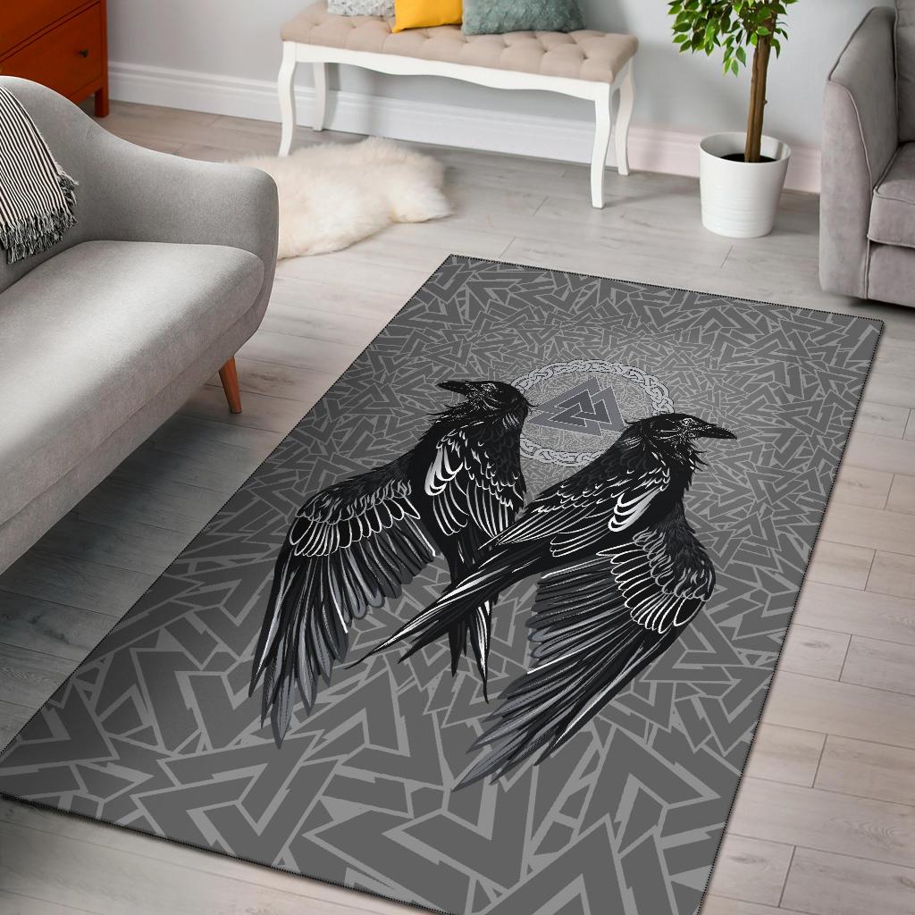 Viking Area Rug Raven Valknut RLT12 - Wonder Print Shop