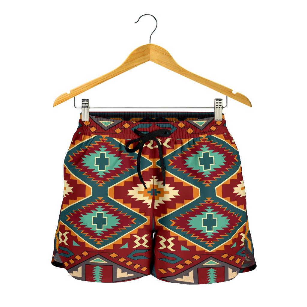 native-american-united-tribes-pattern-all-over-print-women-shorts