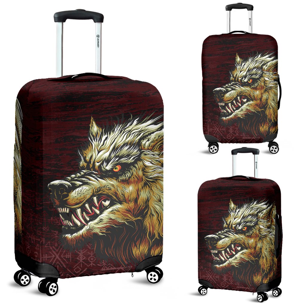 Viking Luggage Covers - Fenrir On The Blood Moon Background RLT12 - Wonder Print Shop