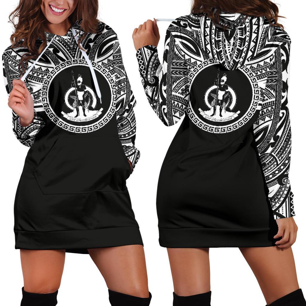 vanuatu-women-hoodie-dress-vanuatu-coat-of-arms-polynesian-black-color