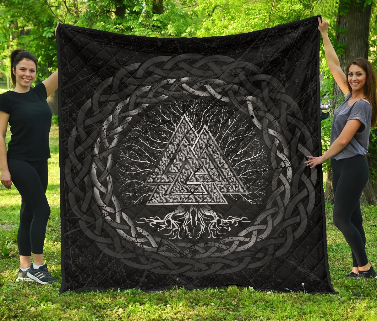 Viking Quilt Celtic and Valknut and Tree Of Life Yggrdrasil RLT12 - Wonder Print Shop