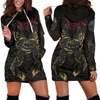 Viking Hoodie Dress The Wolves Skoll and Hati RLT12 - Wonder Print Shop