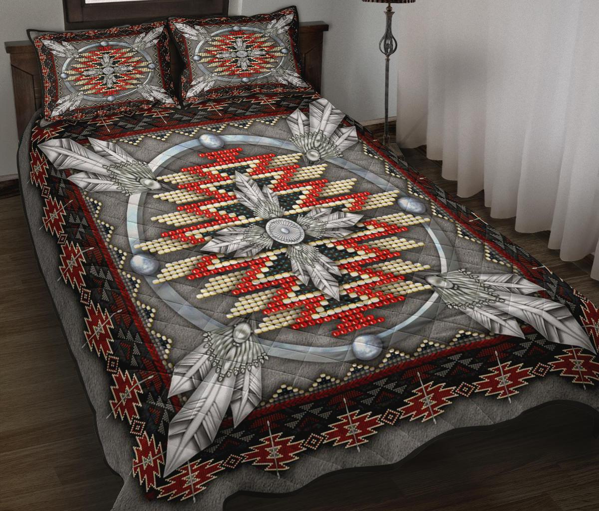 Naumaddic Arts Native American Quilt Bed Set LT10 - Wonder Print Shop