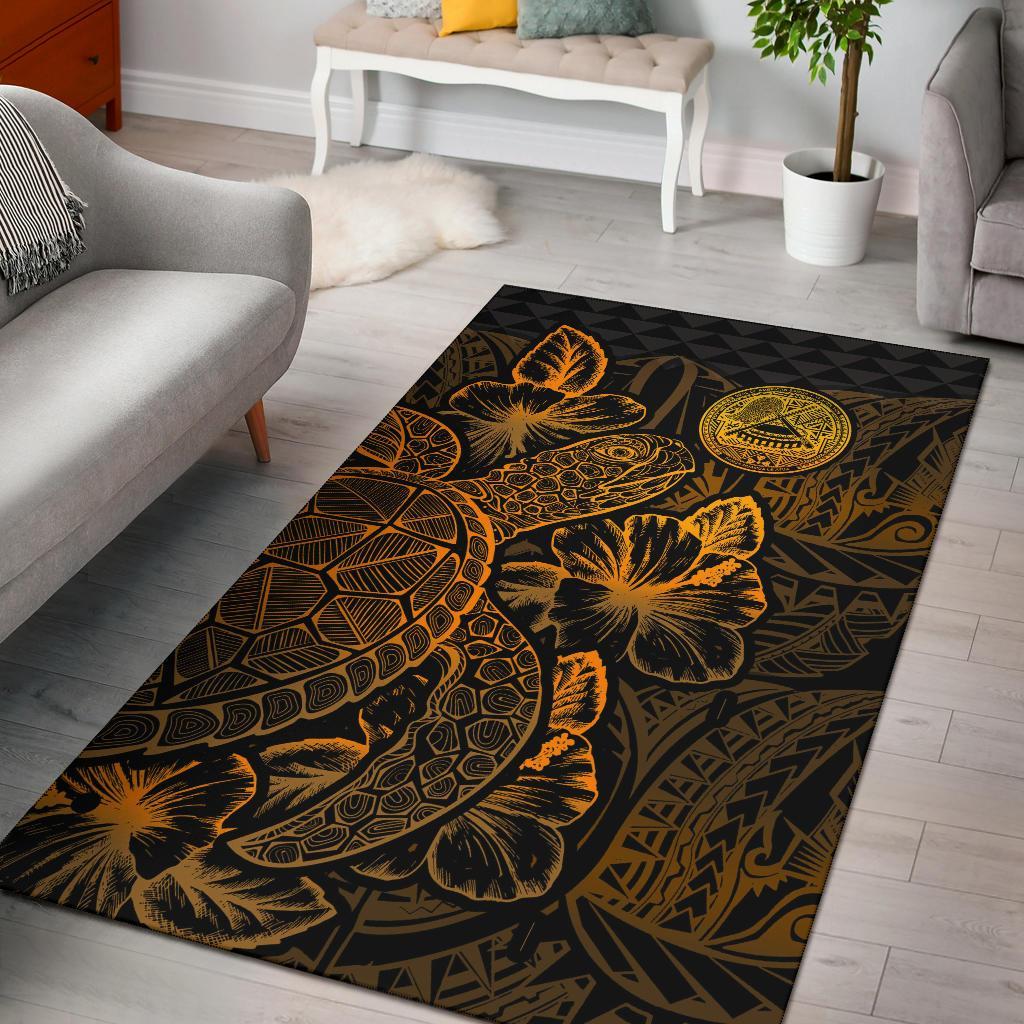 american-samoa-area-rugs-turtle-hibiscus-gold