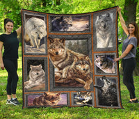 Wolf Art Native American Premium Quilt LT10 - Wonder Print Shop